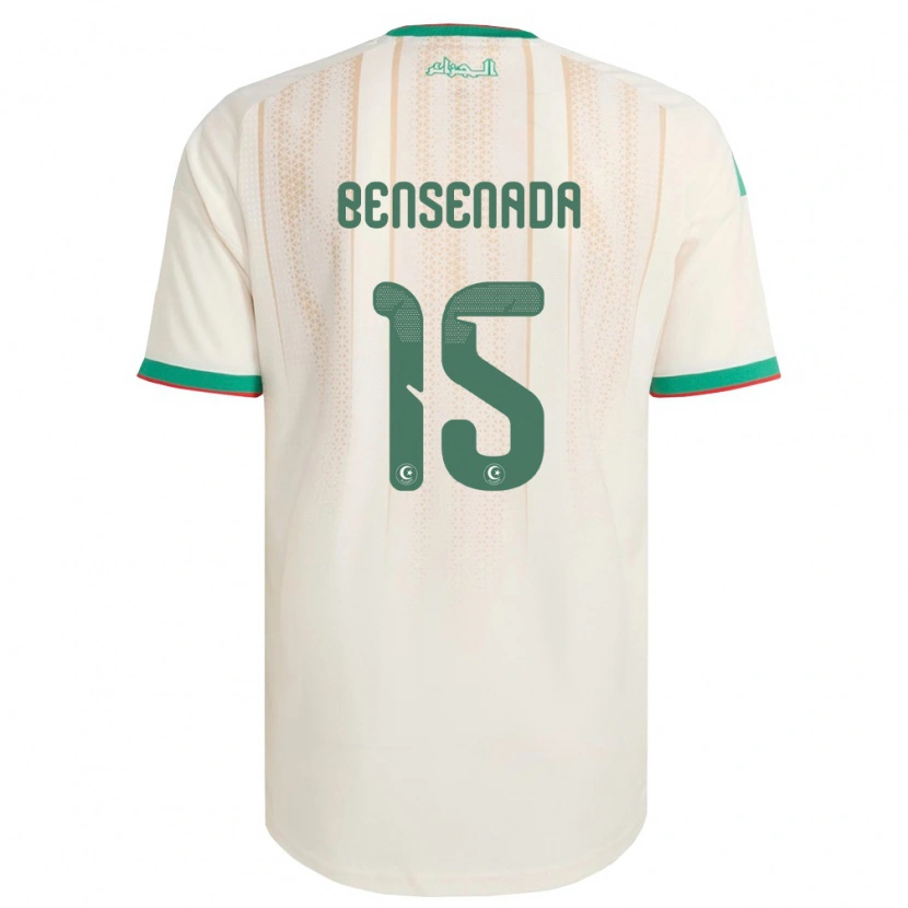 Danxen Mujer Camiseta Argelia Ilyes Bensenada #15 Marfil Verde Rojo 1ª Equipación 26-28 La Camisa
