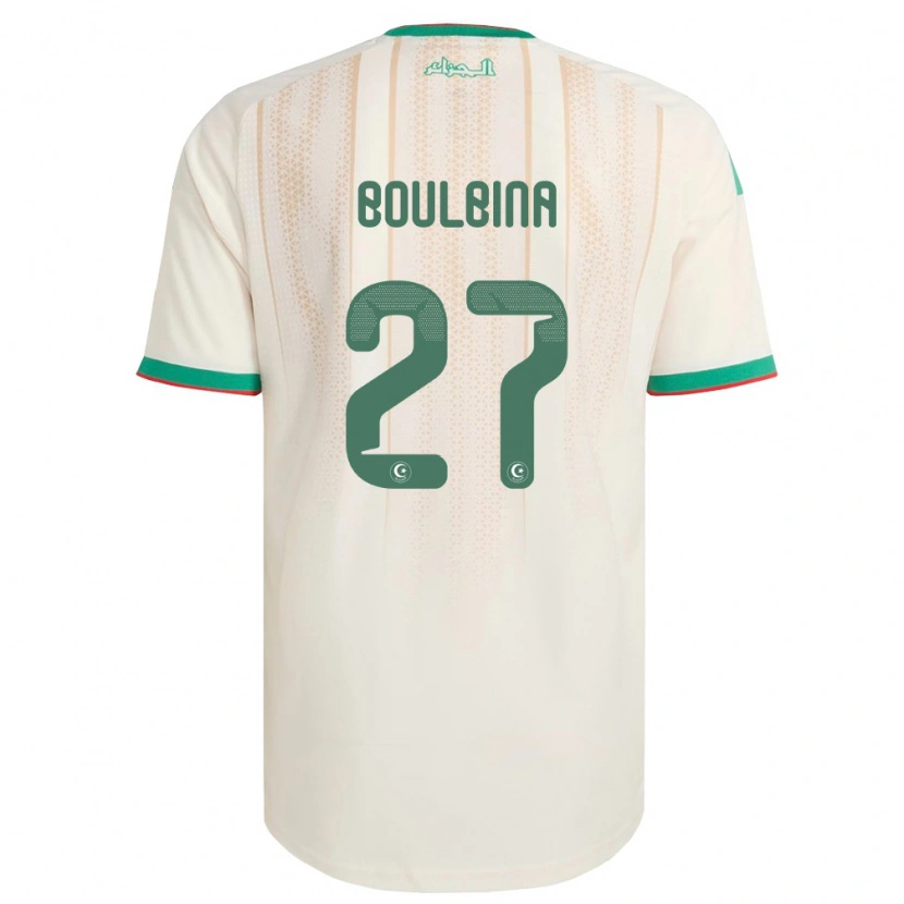 Danxen Mujer Camiseta Argelia Adil Boulbina #27 Marfil Verde Rojo 1ª Equipación 26-28 La Camisa