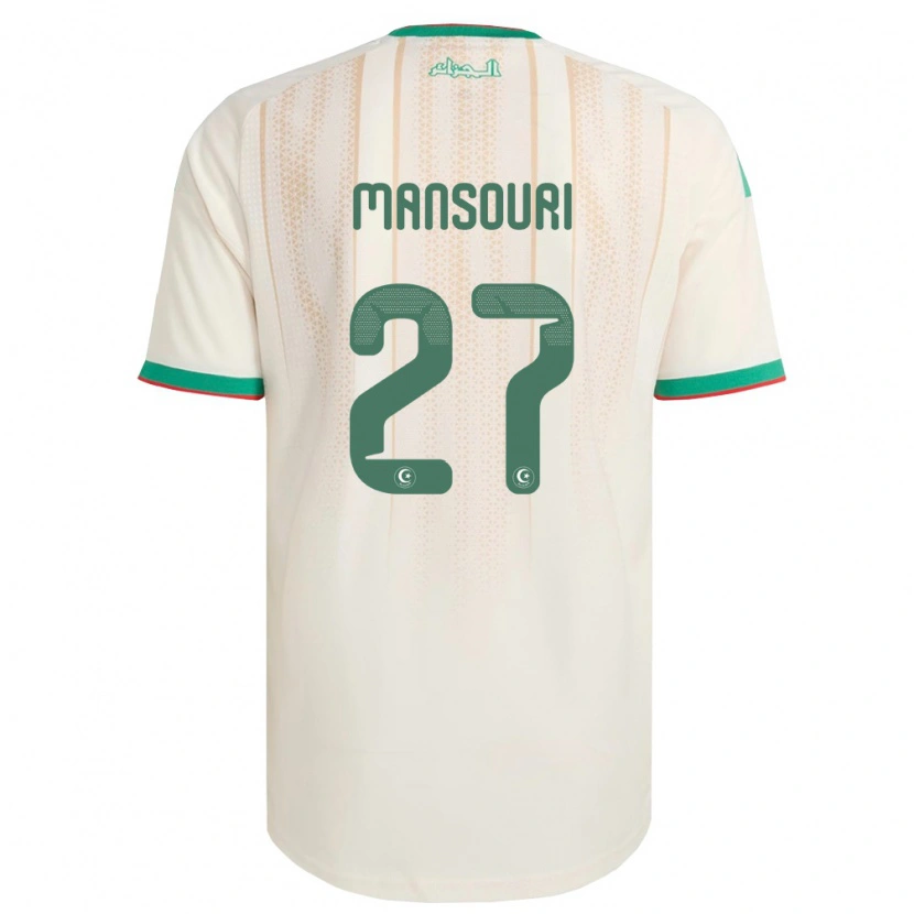 Danxen Mujer Camiseta Argelia Abdeldjalil Mansouri #27 Marfil Verde Rojo 1ª Equipación 26-28 La Camisa
