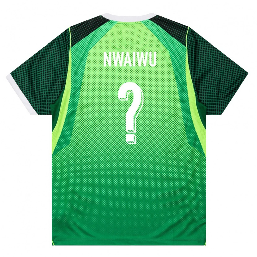 Danxen Mujer Camiseta Nigeria Chibuike Nwaiwu #0 Verde Blanco 1ª Equipación 26-28 La Camisa