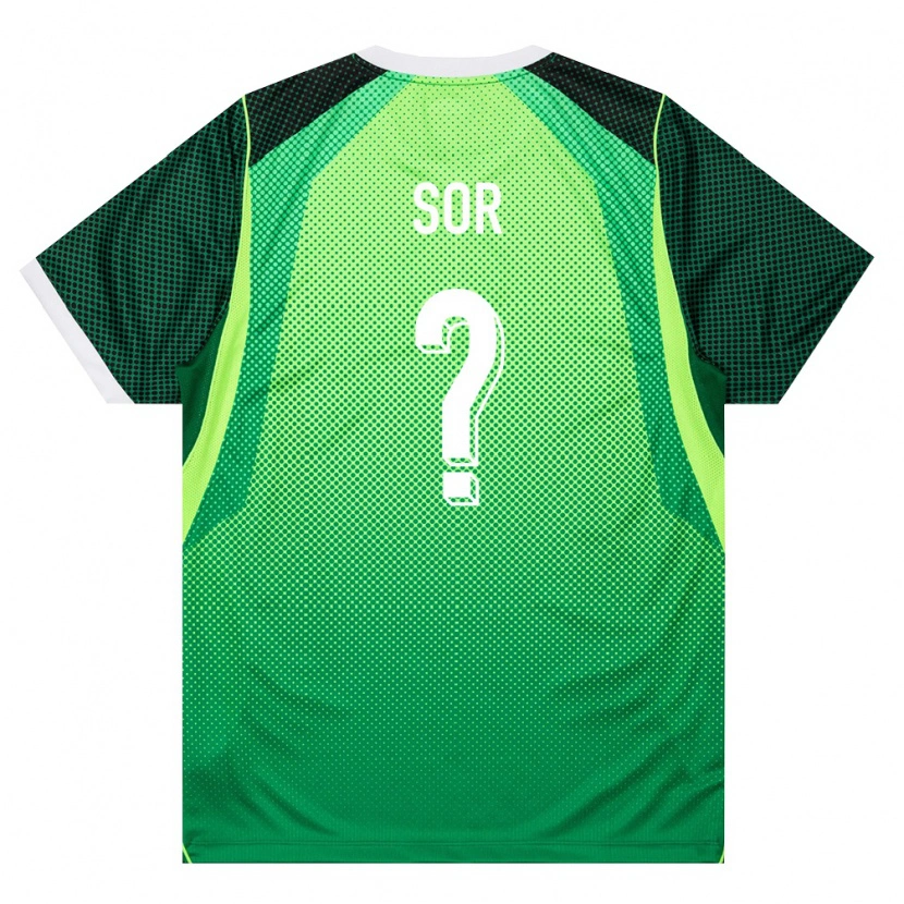 Danxen Mujer Camiseta Nigeria Yira Sor #0 Verde Blanco 1ª Equipación 26-28 La Camisa