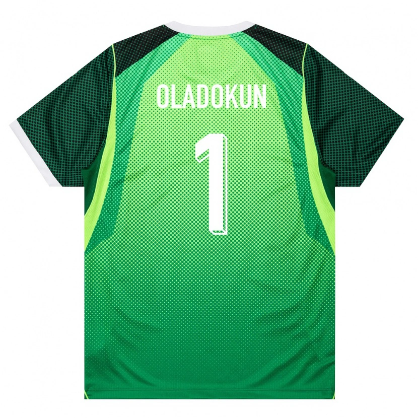 Danxen Mujer Camiseta Nigeria Tomiwa Oladokun #1 Verde Blanco 1ª Equipación 26-28 La Camisa