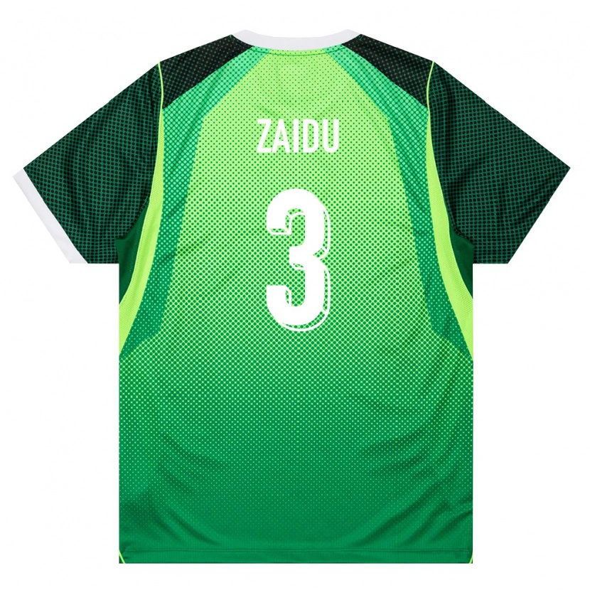 Danxen Mujer Camiseta Nigeria Zaidu Sanusi #3 Verde Blanco 1ª Equipación 26-28 La Camisa