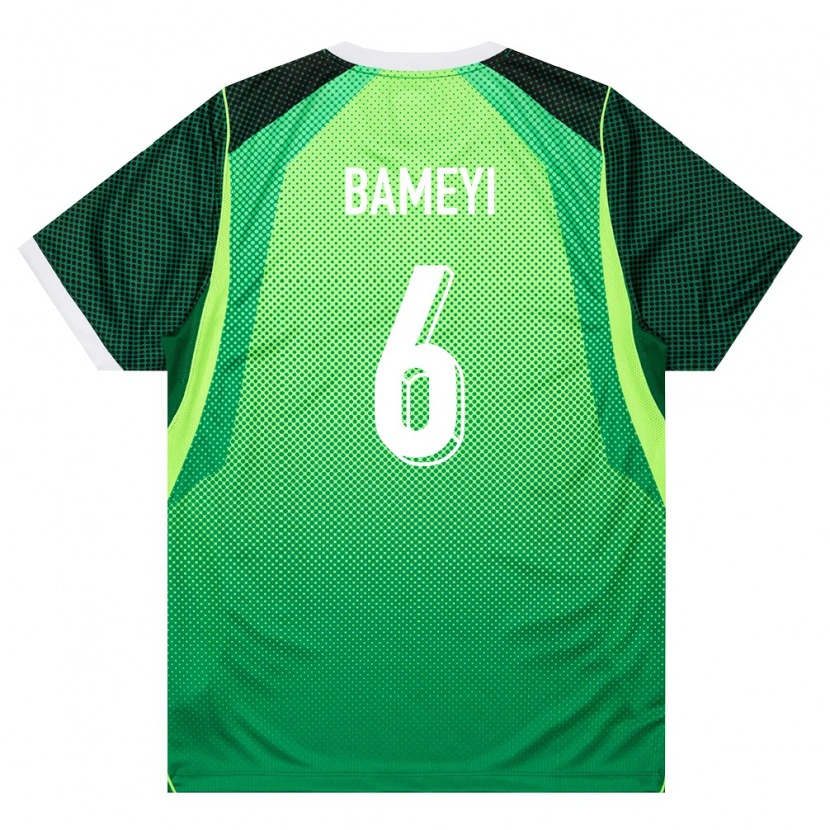 Danxen Mujer Camiseta Nigeria Daniel Bameyi #6 Verde Blanco 1ª Equipación 26-28 La Camisa