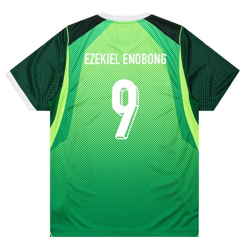 Danxen Mujer Camiseta Nigeria Edidiong Ezekiel Enobong #9 Verde Blanco 1ª Equipación 26-28 La Camisa