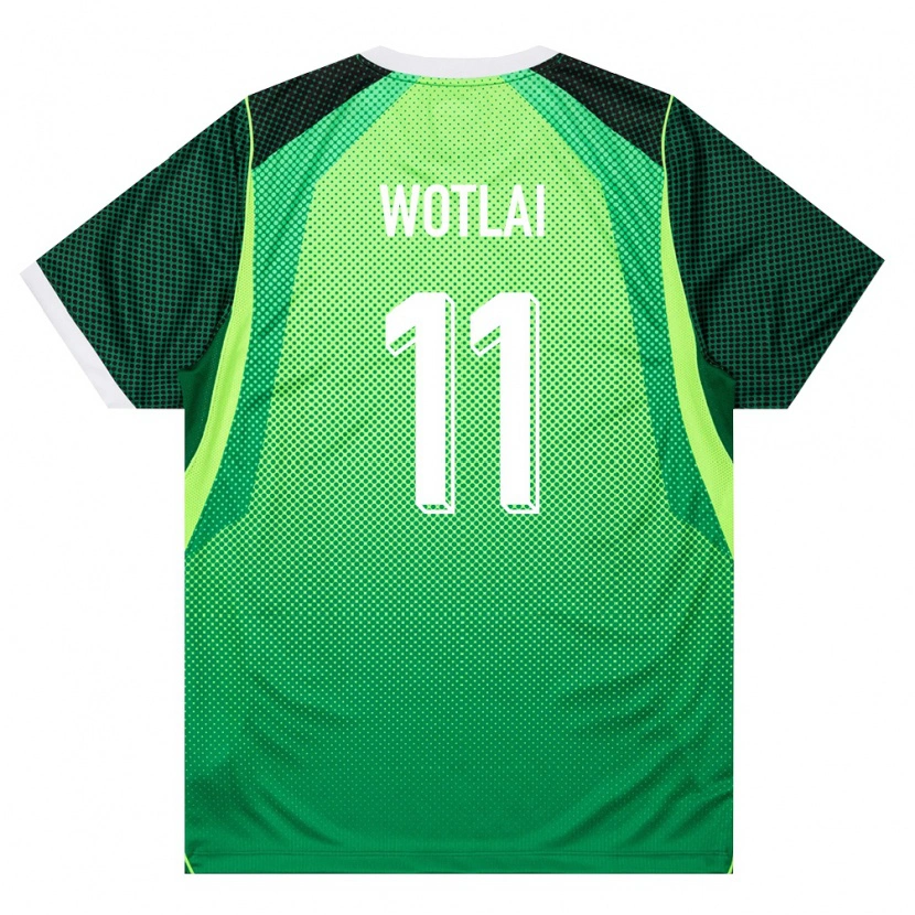 Danxen Mujer Camiseta Nigeria Daniel Wotlai #11 Verde Blanco 1ª Equipación 26-28 La Camisa