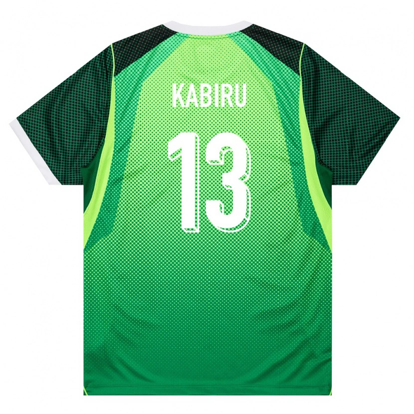 Danxen Mujer Camiseta Nigeria Adnan Kabiru #13 Verde Blanco 1ª Equipación 26-28 La Camisa