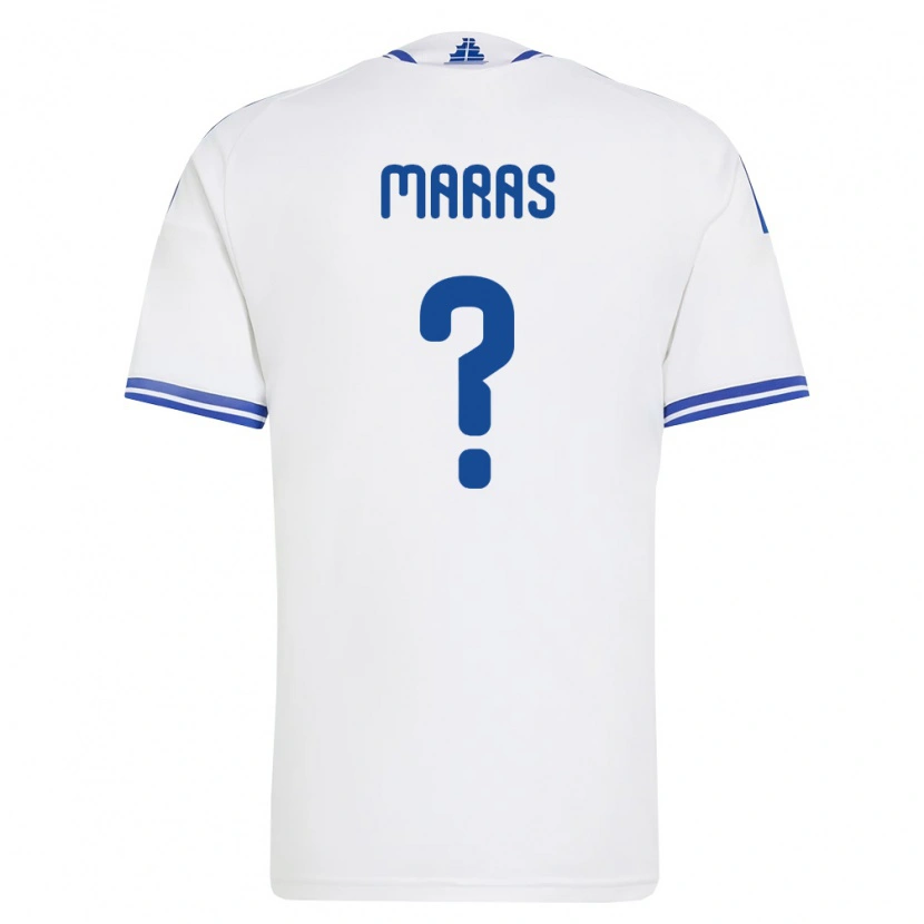 Danxen Mujer Camiseta Grecia Konstantinos Maras #0 Blanco Azul 1ª Equipación 26-28 La Camisa