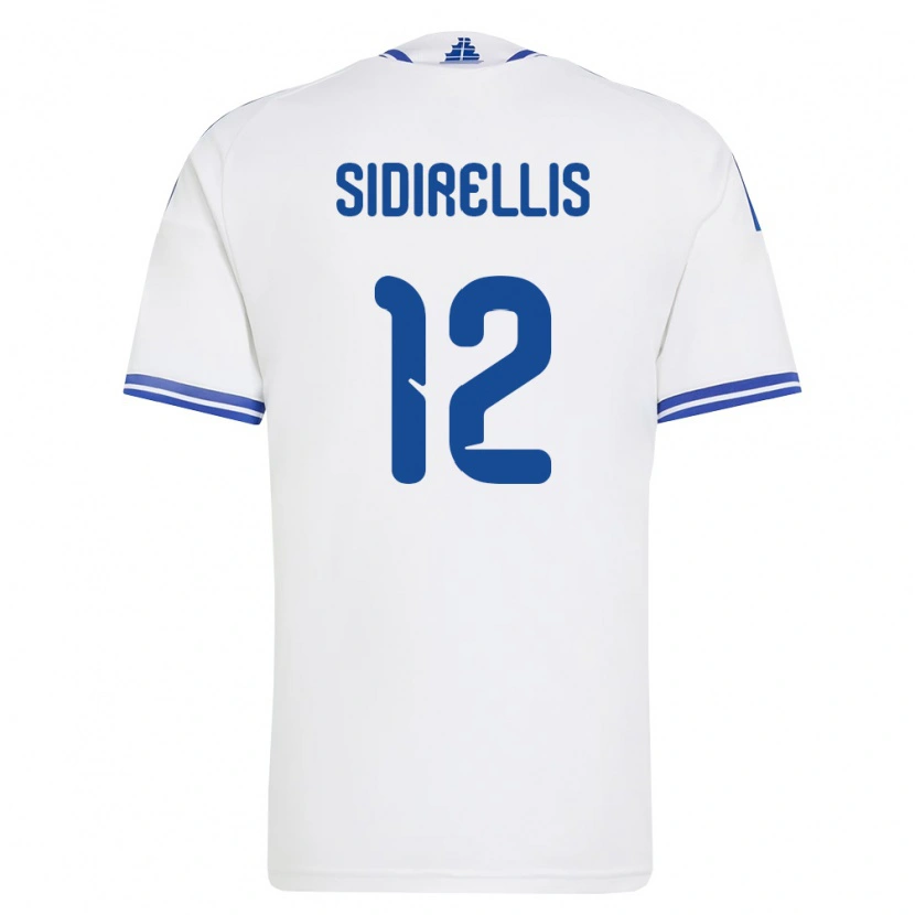 Danxen Mujer Camiseta Grecia Konstantinos Sidirellis #12 Blanco Azul 1ª Equipación 26-28 La Camisa