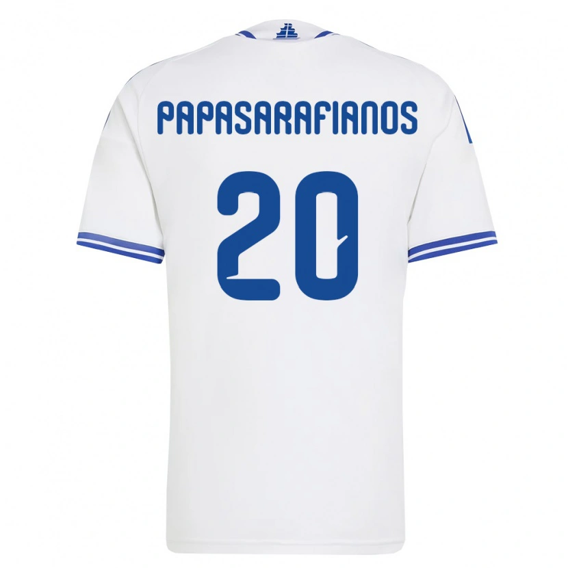Danxen Mujer Camiseta Grecia Sarafianos Papasarafianos #20 Blanco Azul 1ª Equipación 26-28 La Camisa