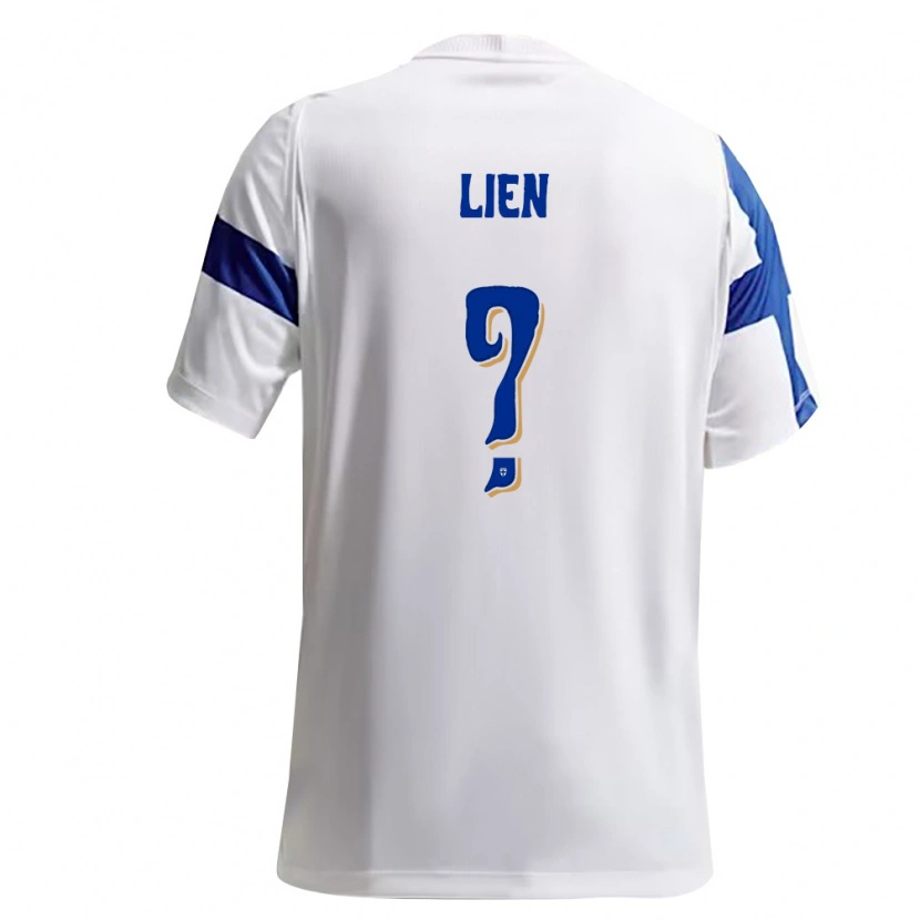 Danxen Mujer Camiseta Finlandia Casper Lien #0 Blanco Azul 1ª Equipación 26-28 La Camisa