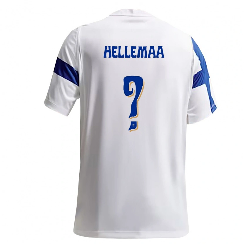 Danxen Mujer Camiseta Finlandia Altti Hellemaa #0 Blanco Azul 1ª Equipación 26-28 La Camisa
