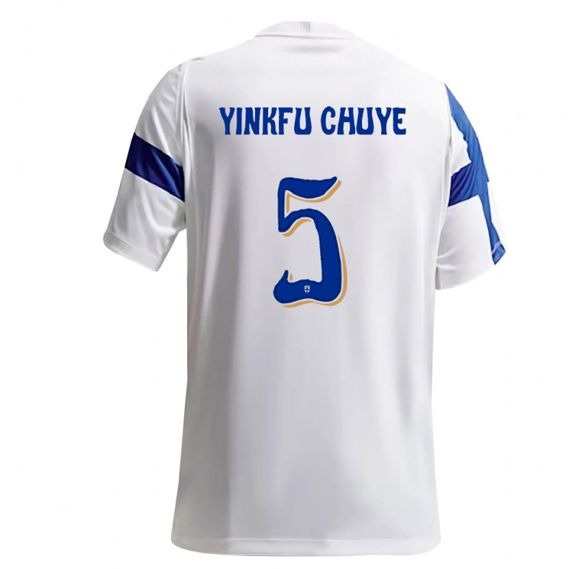 Danxen Mujer Camiseta Finlandia Miguel Yinkfu Chuye #5 Blanco Azul 1ª Equipación 26-28 La Camisa