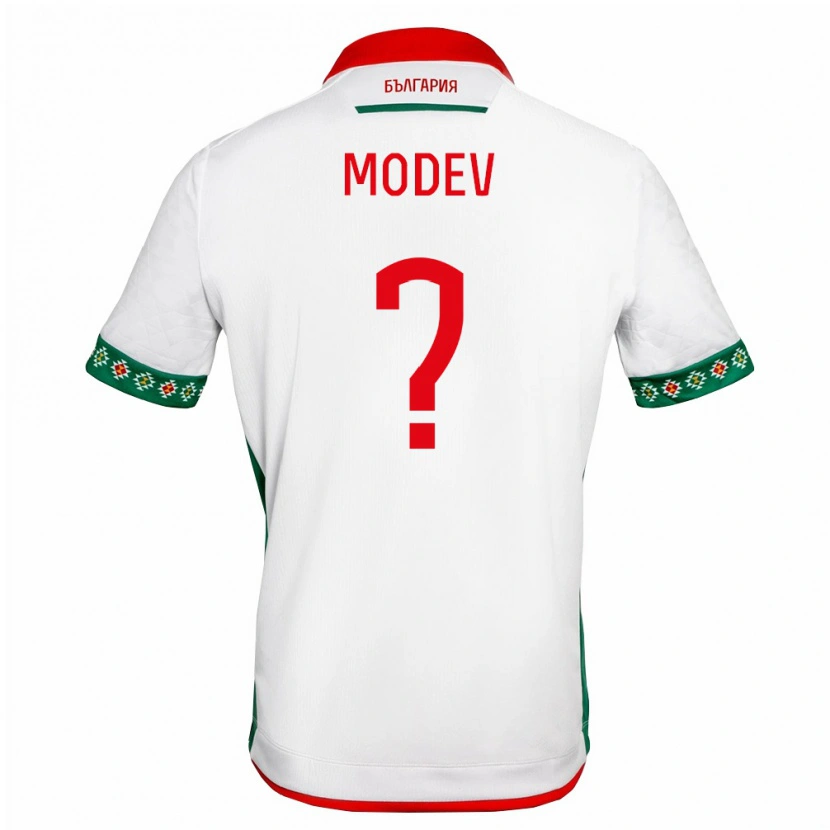 Danxen Mujer Camiseta Bulgaria Rosen Modev #0 Blanco Verde Rojo 1ª Equipación 26-28 La Camisa