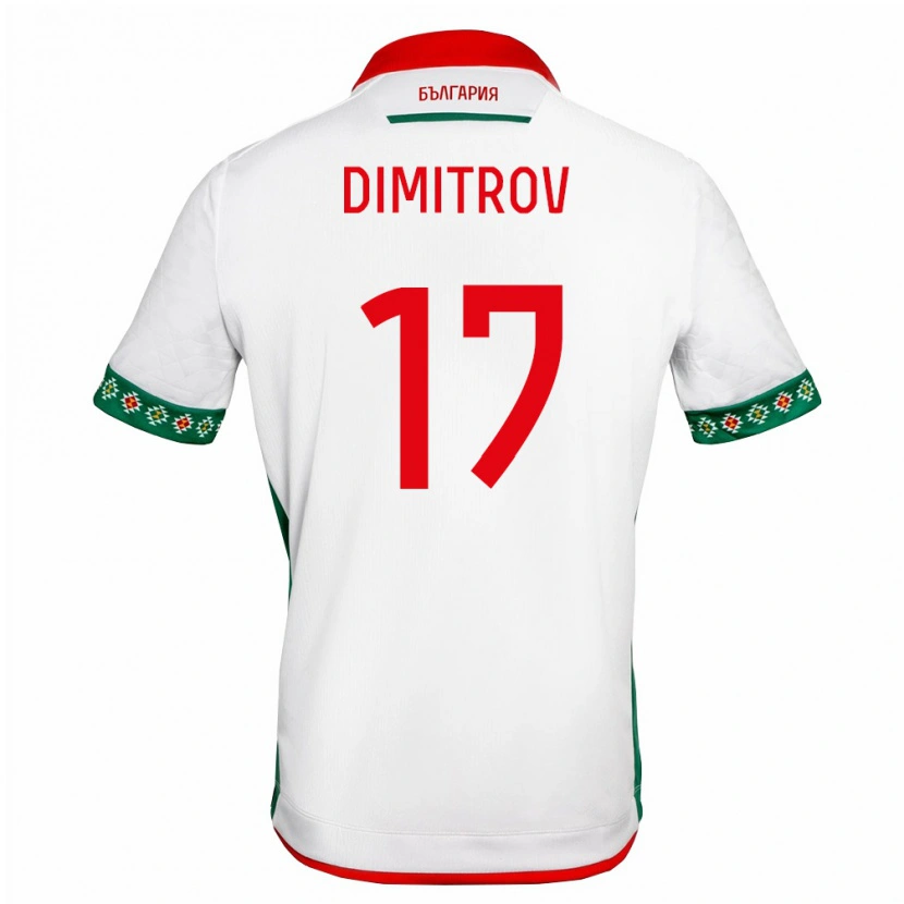 Danxen Mujer Camiseta Bulgaria Boris Dimitrov #17 Blanco Verde Rojo 1ª Equipación 26-28 La Camisa