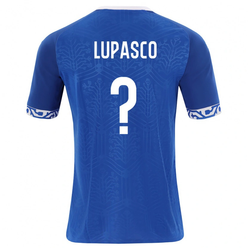Danxen Mujer Camiseta Moldavia Stefan Lupasco #0 Azul Real Blanco 1ª Equipación 26-28 La Camisa