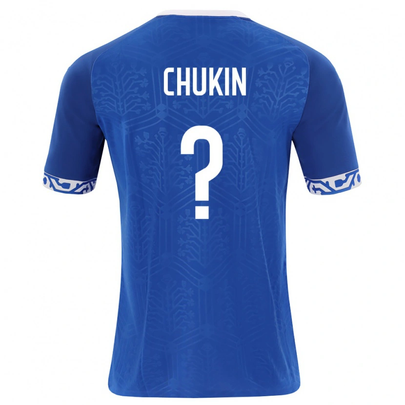 Danxen Mujer Camiseta Moldavia Maksim Chukin #0 Azul Real Blanco 1ª Equipación 26-28 La Camisa