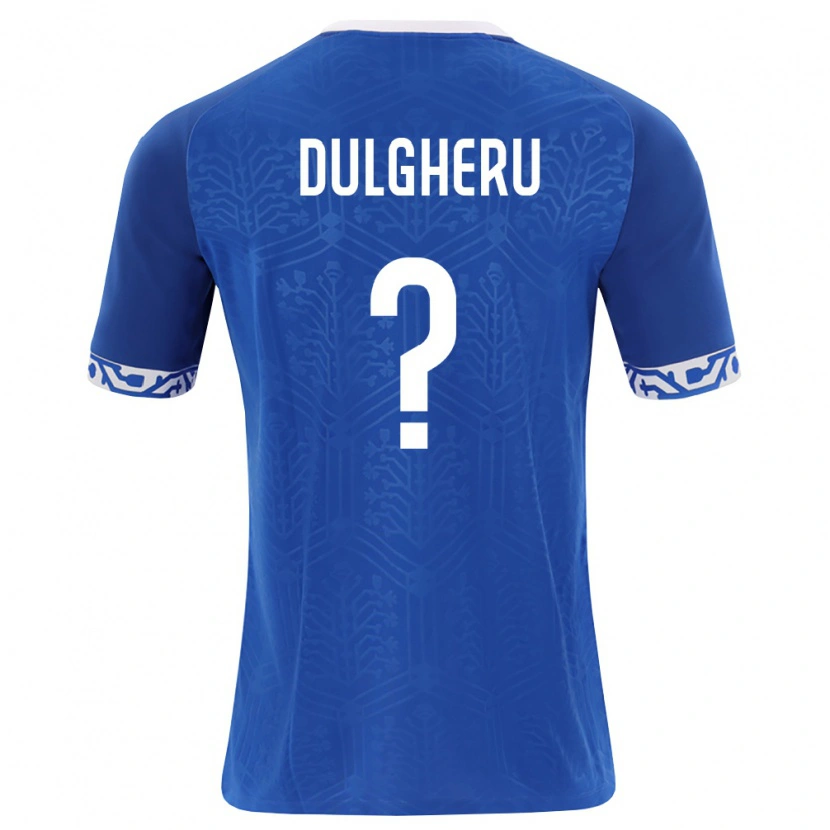 Danxen Mujer Camiseta Moldavia Massimo Dulgheru #0 Azul Real Blanco 1ª Equipación 26-28 La Camisa