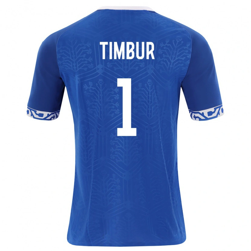 Danxen Mujer Camiseta Moldavia Emil Timbur #1 Azul Real Blanco 1ª Equipación 26-28 La Camisa