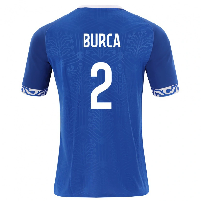 Danxen Mujer Camiseta Moldavia Vadim Burca #2 Azul Real Blanco 1ª Equipación 26-28 La Camisa