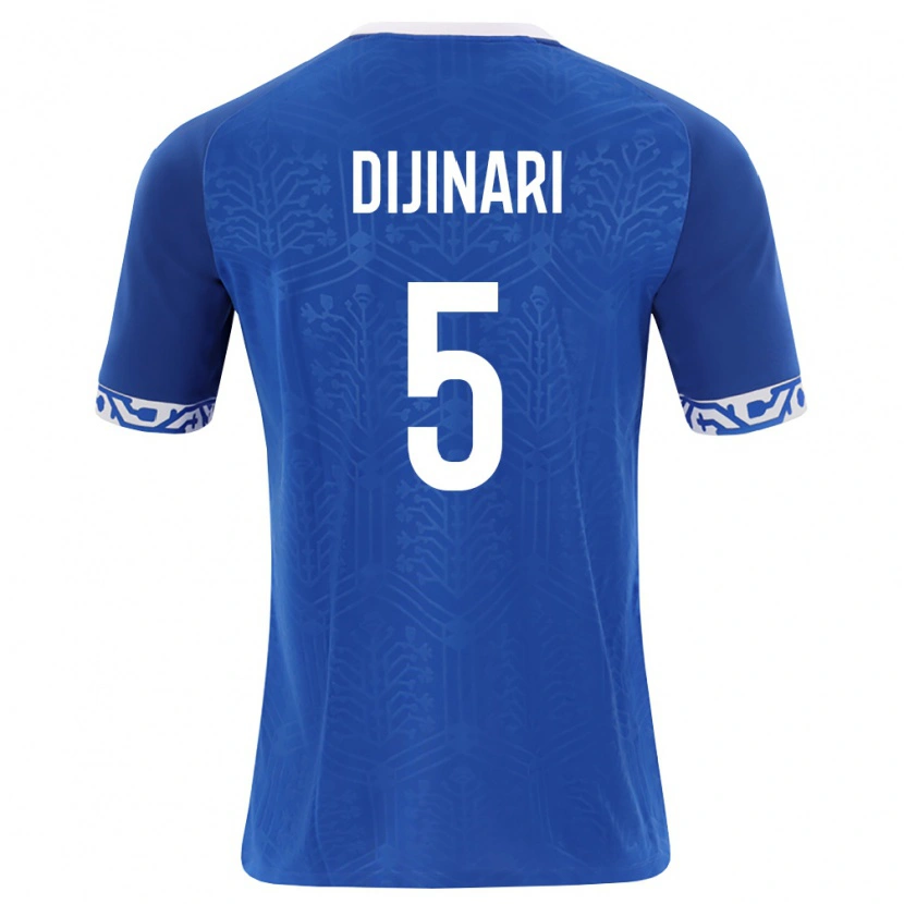Danxen Mujer Camiseta Moldavia Artiom Dijinari #5 Azul Real Blanco 1ª Equipación 26-28 La Camisa