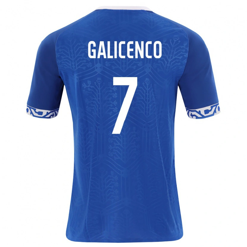 Danxen Mujer Camiseta Moldavia Catalin Galicenco #7 Azul Real Blanco 1ª Equipación 26-28 La Camisa