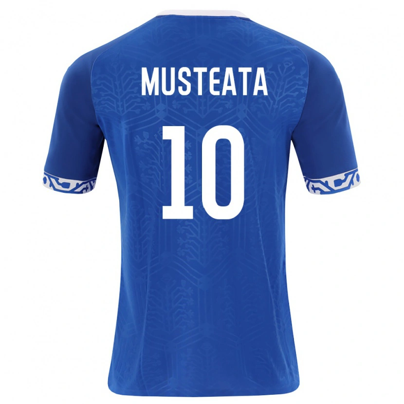 Danxen Mujer Camiseta Moldavia Bogdan Musteata #10 Azul Real Blanco 1ª Equipación 26-28 La Camisa