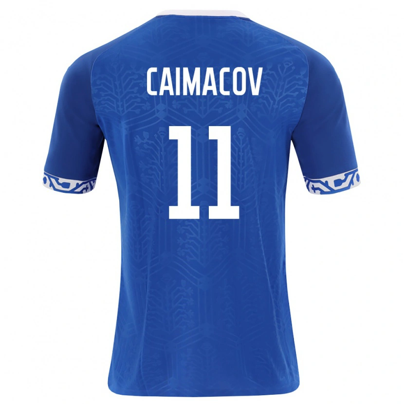 Danxen Mujer Camiseta Moldavia Mihail Caimacov #11 Azul Real Blanco 1ª Equipación 26-28 La Camisa