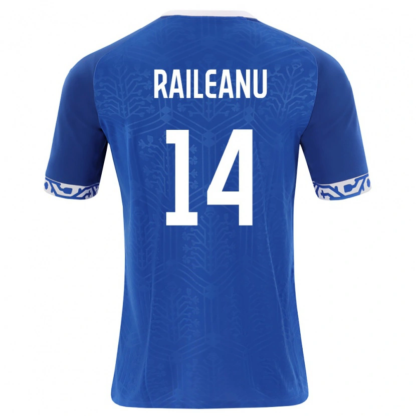 Danxen Mujer Camiseta Moldavia Vlad Raileanu #14 Azul Real Blanco 1ª Equipación 26-28 La Camisa