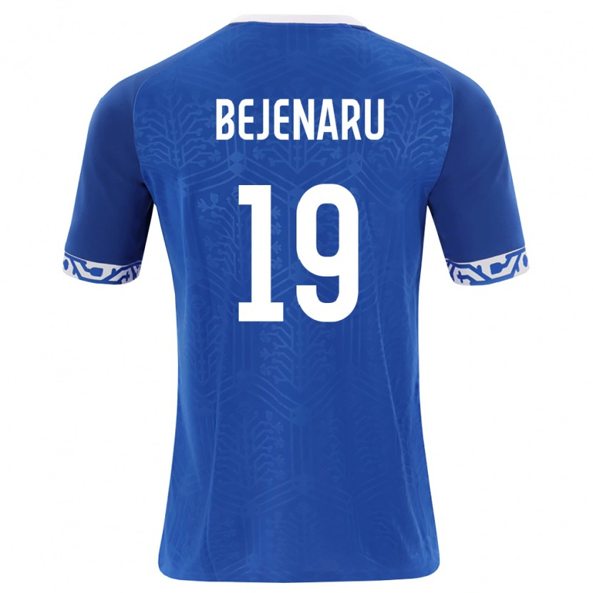 Danxen Mujer Camiseta Moldavia Vadim Bejenaru #19 Azul Real Blanco 1ª Equipación 26-28 La Camisa