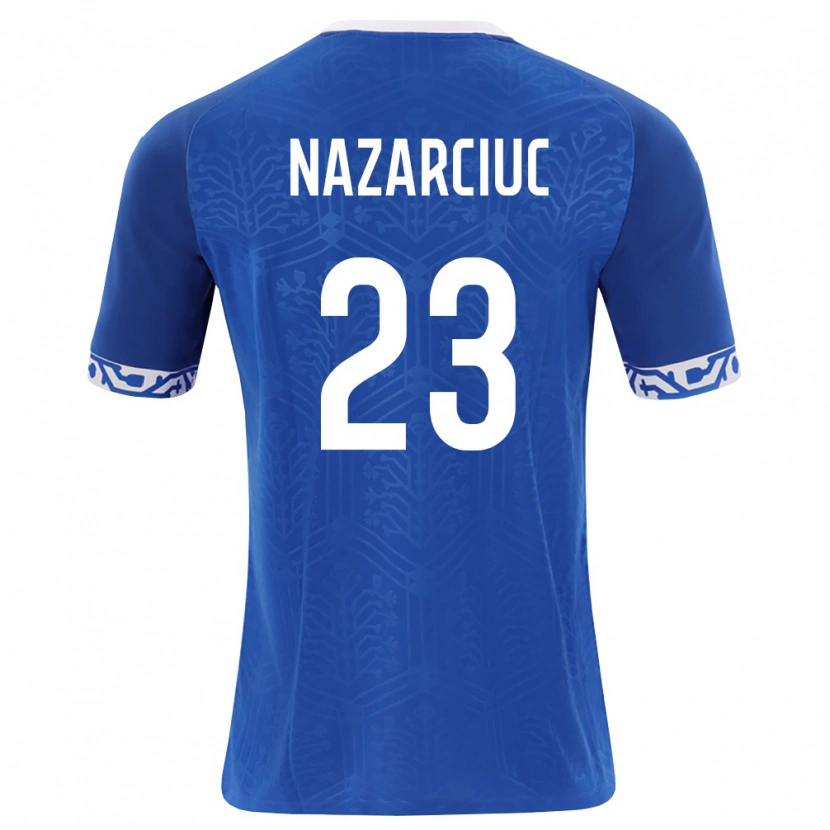 Danxen Mujer Camiseta Moldavia Artur Nazarciuc #23 Azul Real Blanco 1ª Equipación 26-28 La Camisa
