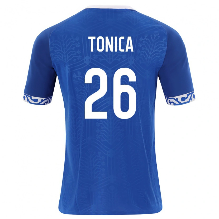 Danxen Mujer Camiseta Moldavia Daniel Tonica #26 Azul Real Blanco 1ª Equipación 26-28 La Camisa