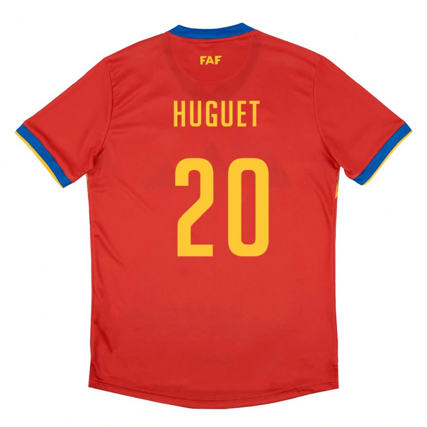 Danxen Mujer Camiseta Andorra Marc Huguet #20 Rojo Azul Amarillo 1ª Equipación 26-28 La Camisa
