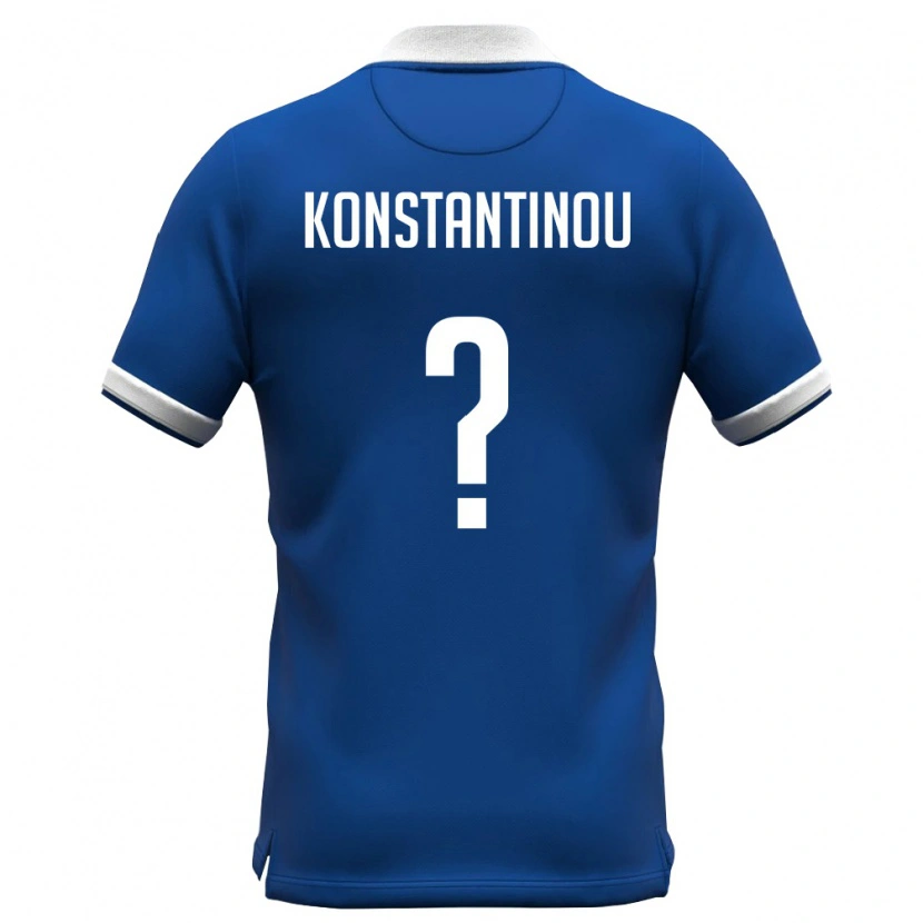 Danxen Mujer Camiseta Chipre Charalampos Konstantinou #0 Azul Real Blanco 1ª Equipación 26-28 La Camisa