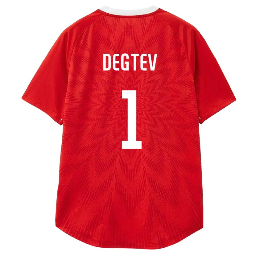 Danxen Mujer Camiseta Rusia Aleksandr Degtev #1 Rojo Blanco Marrón 1ª Equipación 26-28 La Camisa