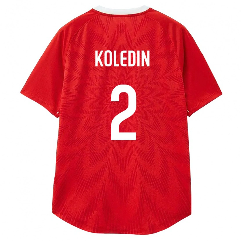 Danxen Mujer Camiseta Rusia Yuriy Koledin #2 Rojo Blanco Marrón 1ª Equipación 26-28 La Camisa
