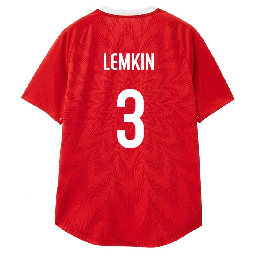 Danxen Mujer Camiseta Rusia Egor Lemkin #3 Rojo Blanco Marrón 1ª Equipación 26-28 La Camisa