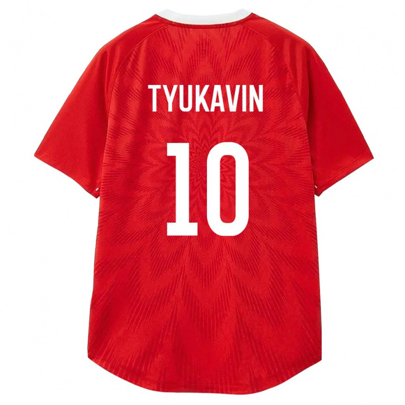 Danxen Mujer Camiseta Rusia Konstantin Tyukavin #10 Rojo Blanco Marrón 1ª Equipación 26-28 La Camisa