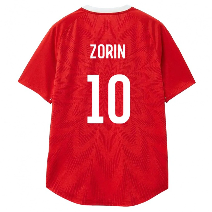 Danxen Mujer Camiseta Rusia Daniil Zorin #10 Rojo Blanco Marrón 1ª Equipación 26-28 La Camisa