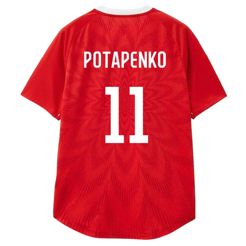Danxen Mujer Camiseta Rusia Egor Potapenko #11 Rojo Blanco Marrón 1ª Equipación 26-28 La Camisa