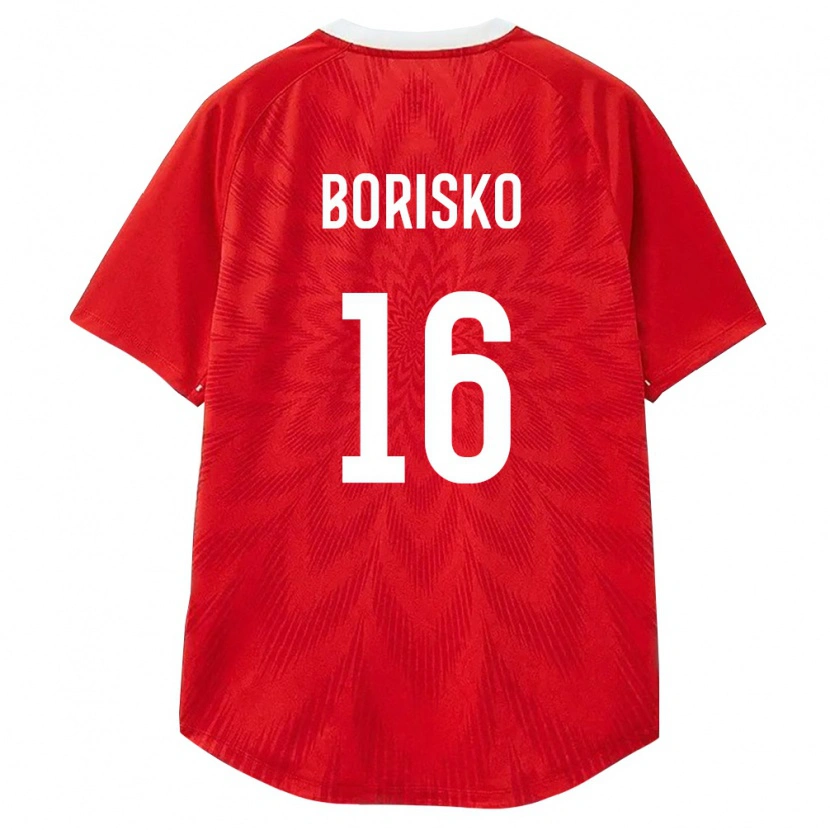 Danxen Mujer Camiseta Rusia Maksim Borisko #16 Rojo Blanco Marrón 1ª Equipación 26-28 La Camisa