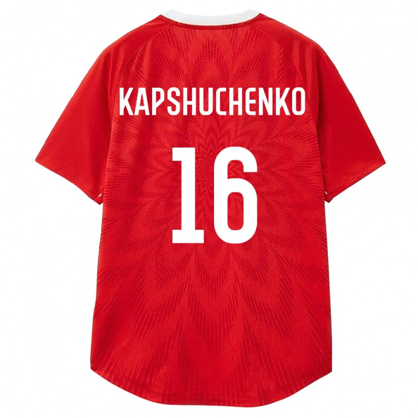 Danxen Mujer Camiseta Rusia Arkhip Kapshuchenko #16 Rojo Blanco Marrón 1ª Equipación 26-28 La Camisa