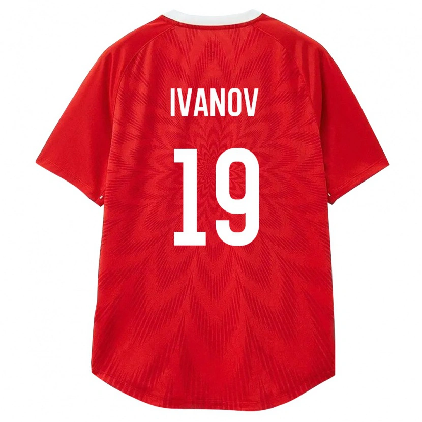 Danxen Mujer Camiseta Rusia Mikhail Ivanov #19 Rojo Blanco Marrón 1ª Equipación 26-28 La Camisa