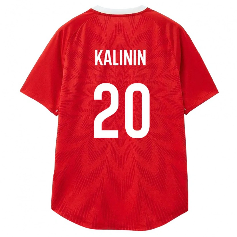 Danxen Mujer Camiseta Rusia Dmitriy Kalinin #20 Rojo Blanco Marrón 1ª Equipación 26-28 La Camisa