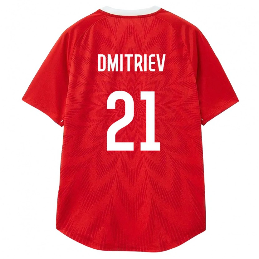 Danxen Mujer Camiseta Rusia Igor Dmitriev #21 Rojo Blanco Marrón 1ª Equipación 26-28 La Camisa