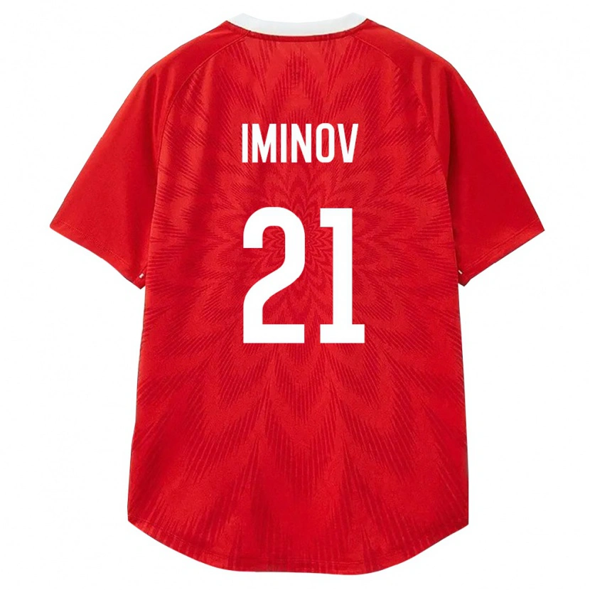 Danxen Mujer Camiseta Rusia Ikhsan Iminov #21 Rojo Blanco Marrón 1ª Equipación 26-28 La Camisa