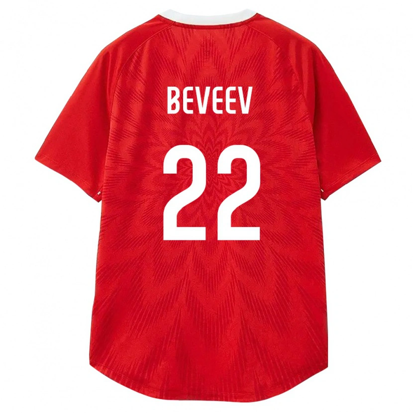 Danxen Mujer Camiseta Rusia Mingiyan Beveev #22 Rojo Blanco Marrón 1ª Equipación 26-28 La Camisa