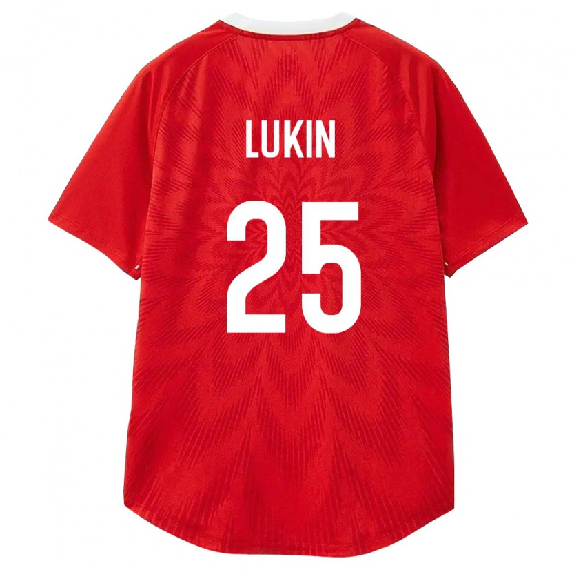 Danxen Mujer Camiseta Rusia Matvey Lukin #25 Rojo Blanco Marrón 1ª Equipación 26-28 La Camisa