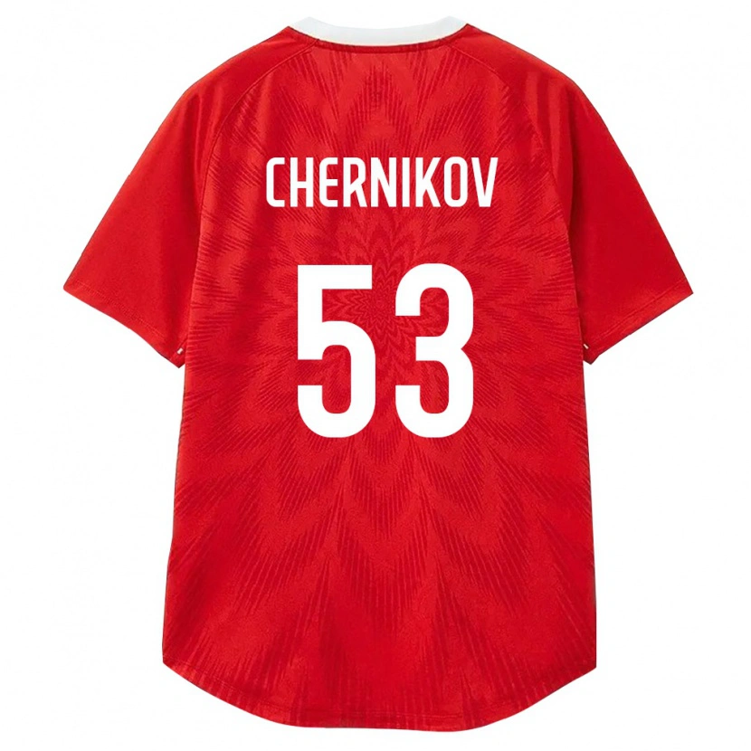 Danxen Mujer Camiseta Rusia Aleksandr Chernikov #53 Rojo Blanco Marrón 1ª Equipación 26-28 La Camisa