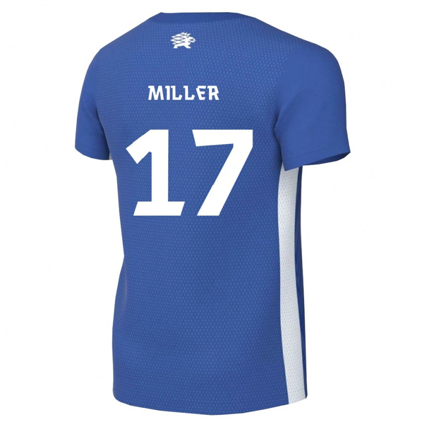 Danxen Mujer Camiseta Estonia Martin Miller #17 Azul Oscuro Blanco 1ª Equipación 26-28 La Camisa